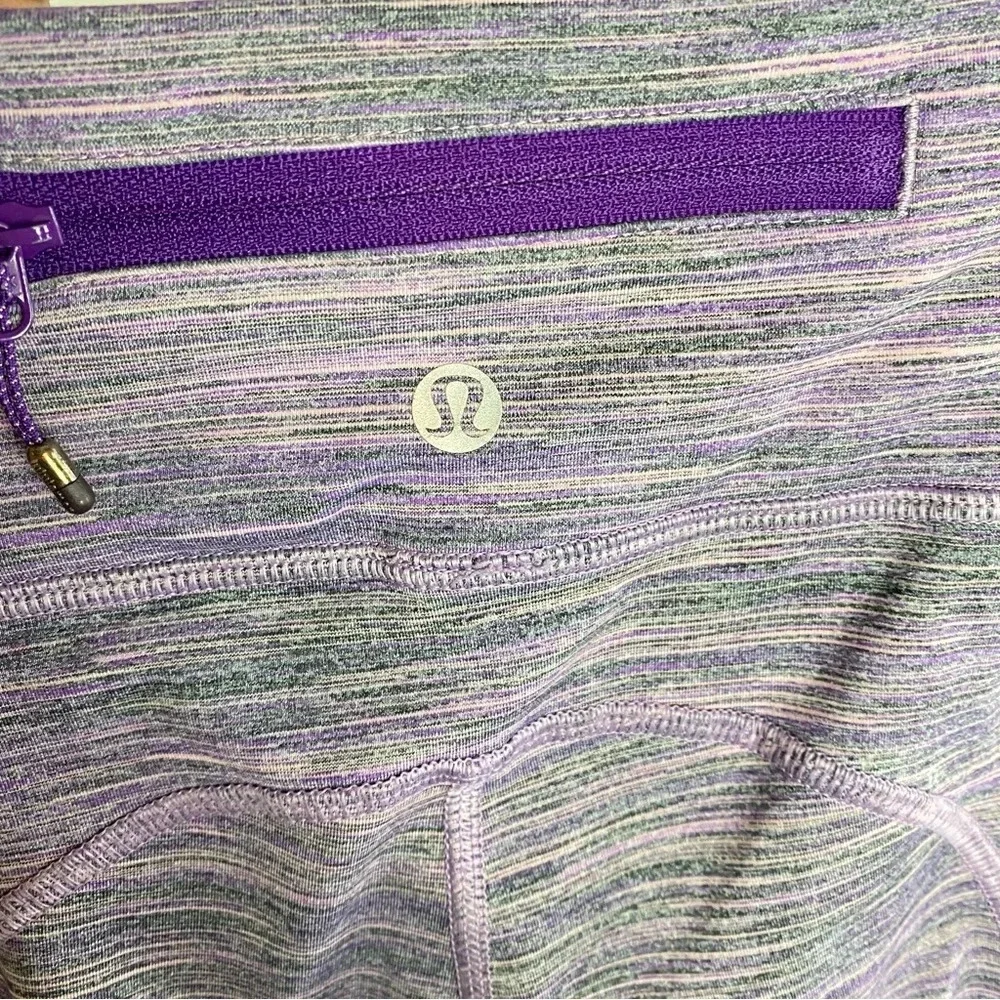 Lululemon Speed Tight IV Womens 4 Small Space Dye Camo Tender Violet Black Grape